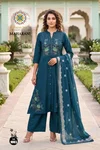 Maharani Vol 1 By Passion Tree Roman Silk Kurti With Bottom Dupatta